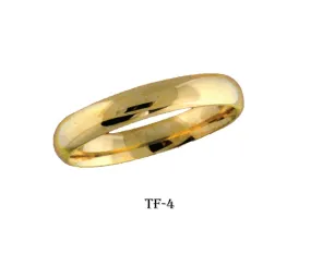 14k Solid Gold Elegant Ladies Modern Satin Finished Flat Band Ring TF-4v