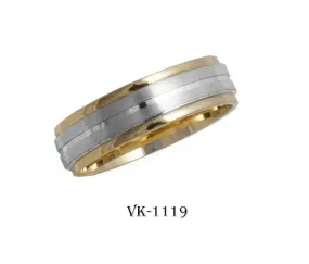 14k Solid Gold Elegant Ladies Modern Shiny Finish Flat Band 6MM Ring VK1119v