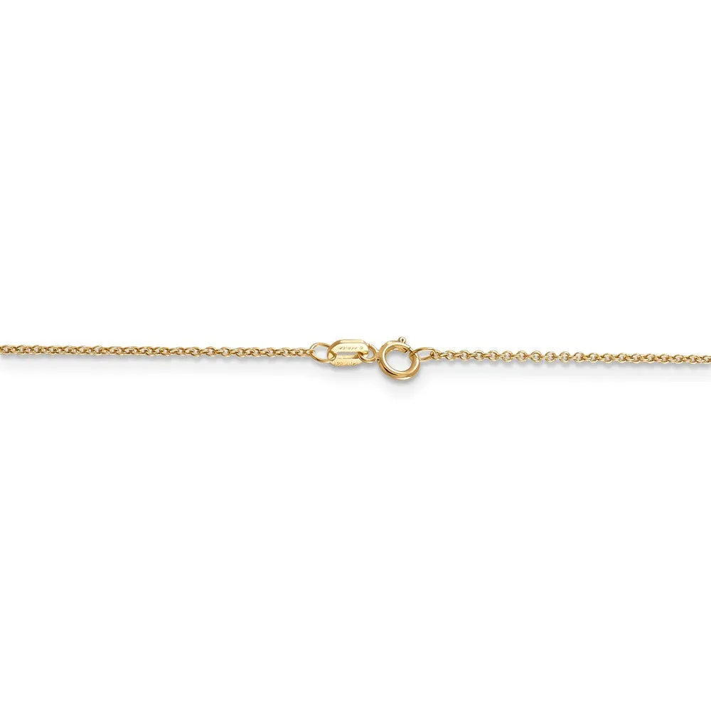 14k Yellow Gold Flat Filigree Starfish Necklace