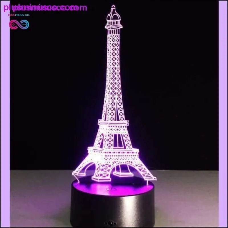 3D Visual Illusion Transparent Acrylic LED Night Light Color