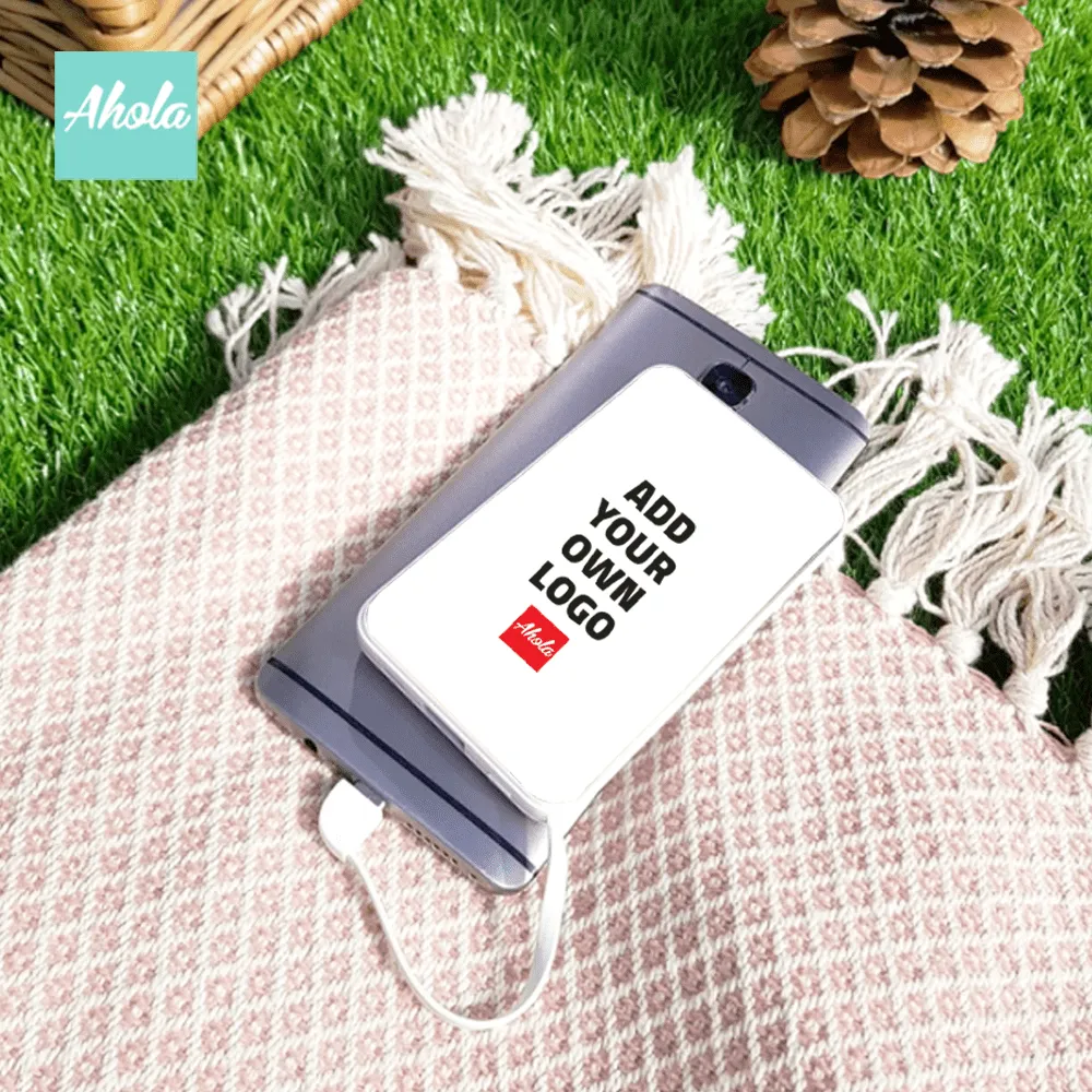 【ADD YOUR OWN LOGO】Portable Power Bank with built-in wire 內置線便攜式差電器