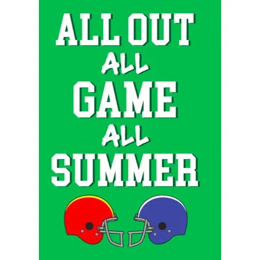 All Out All Game  Football-Camp Greeting Card