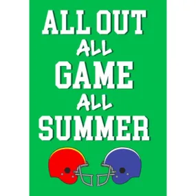 All Out All Game  Football-Camp Greeting Card