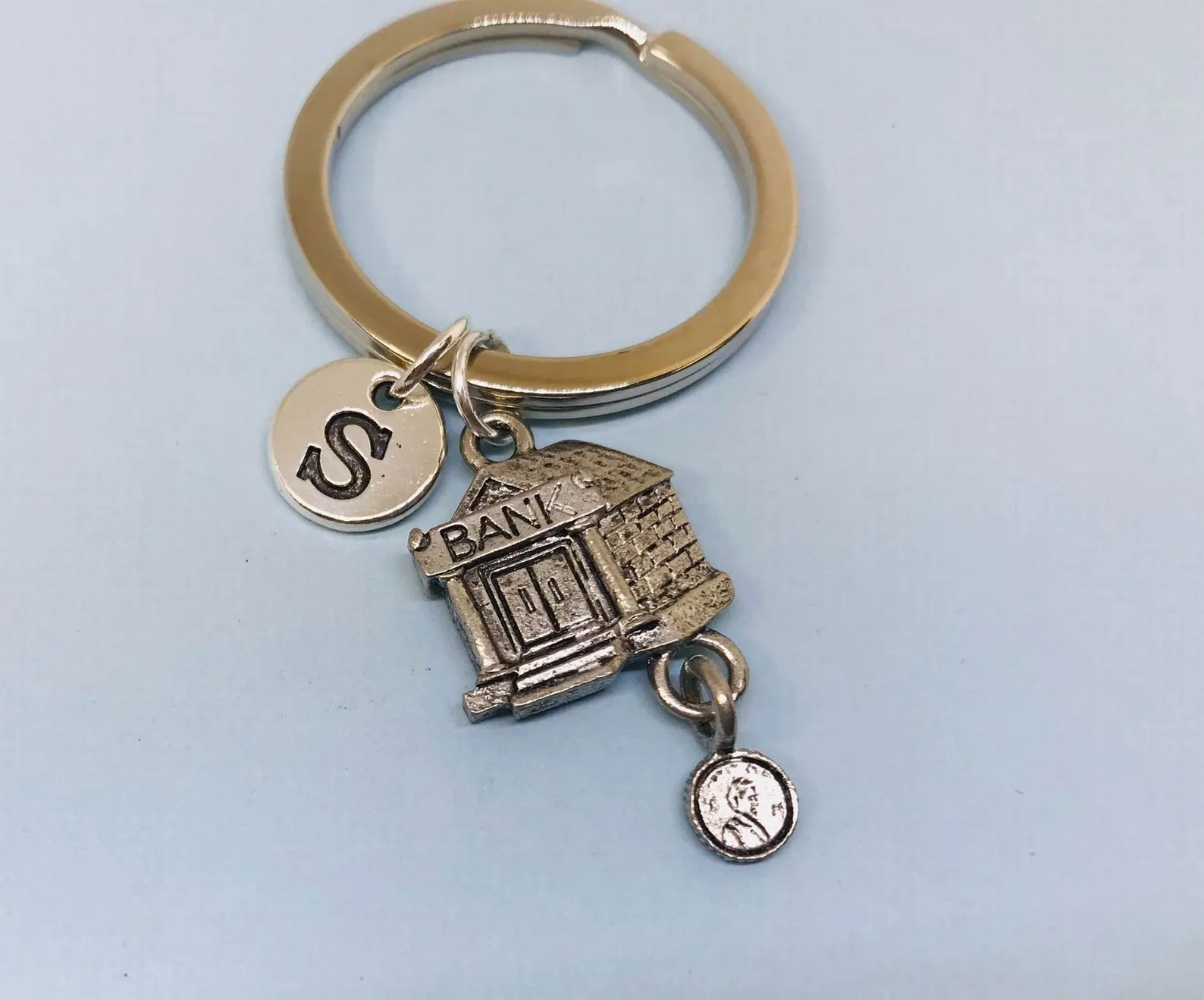 Bank Charm Key Chain