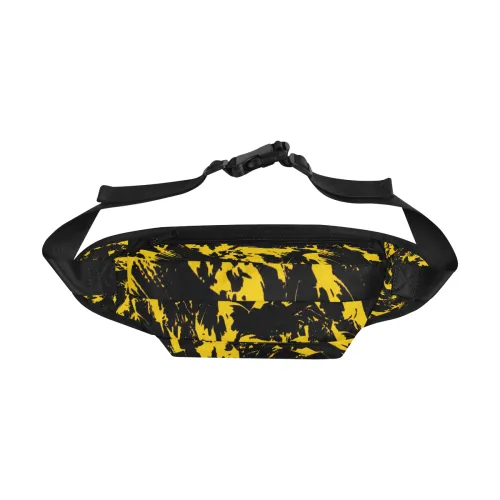 Black and Yellow Graffiti Paint Splat Fanny Pack