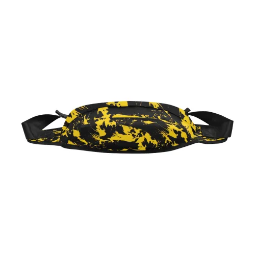 Black and Yellow Graffiti Paint Splat Fanny Pack