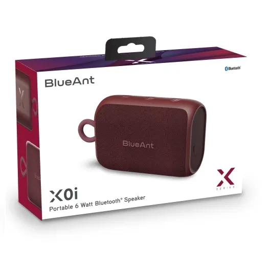 BlueAnt Mini X0i Bluetooth Speaker Portable 6 Watt 13 Hours Crimson Red