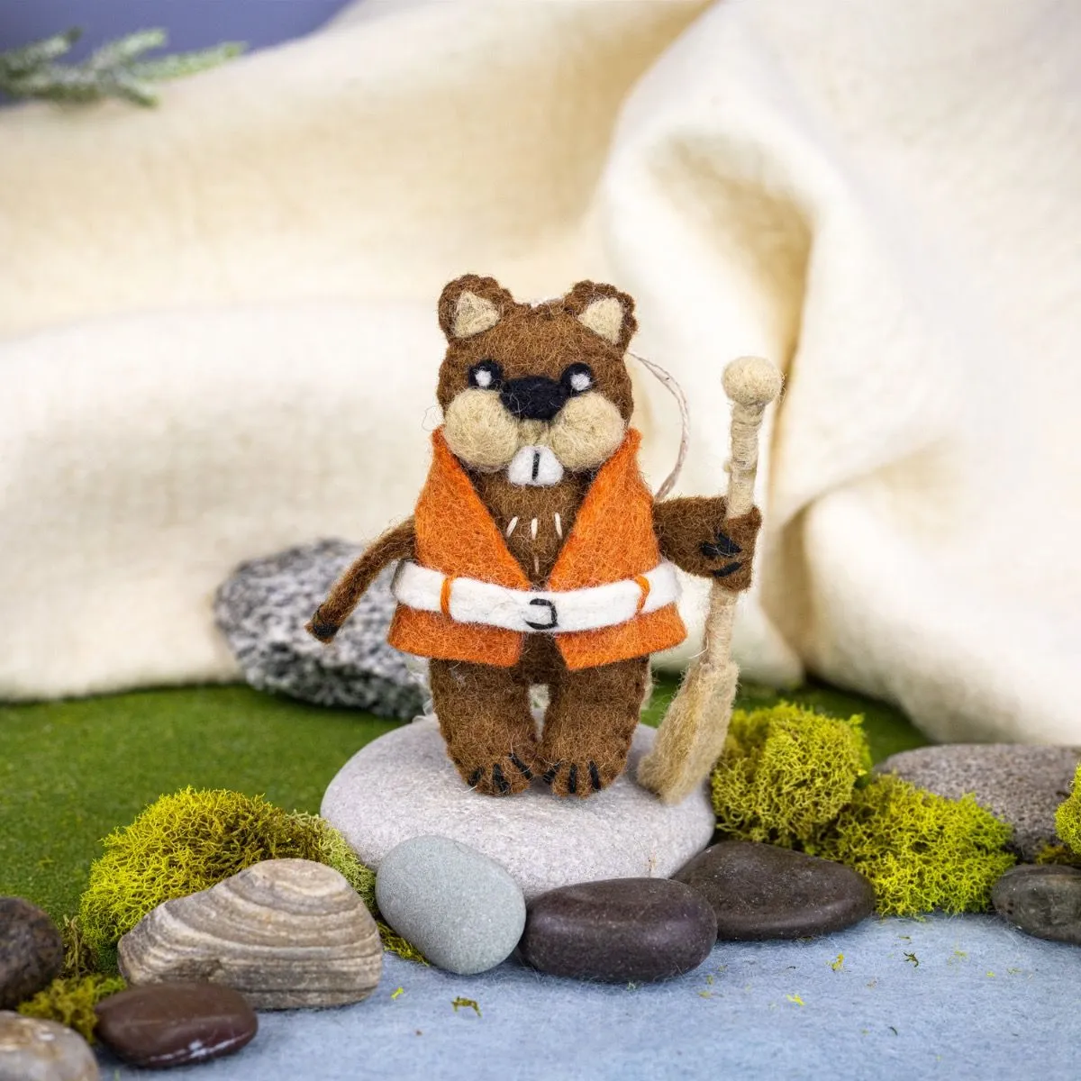 Camp Beaver Felt Ornament