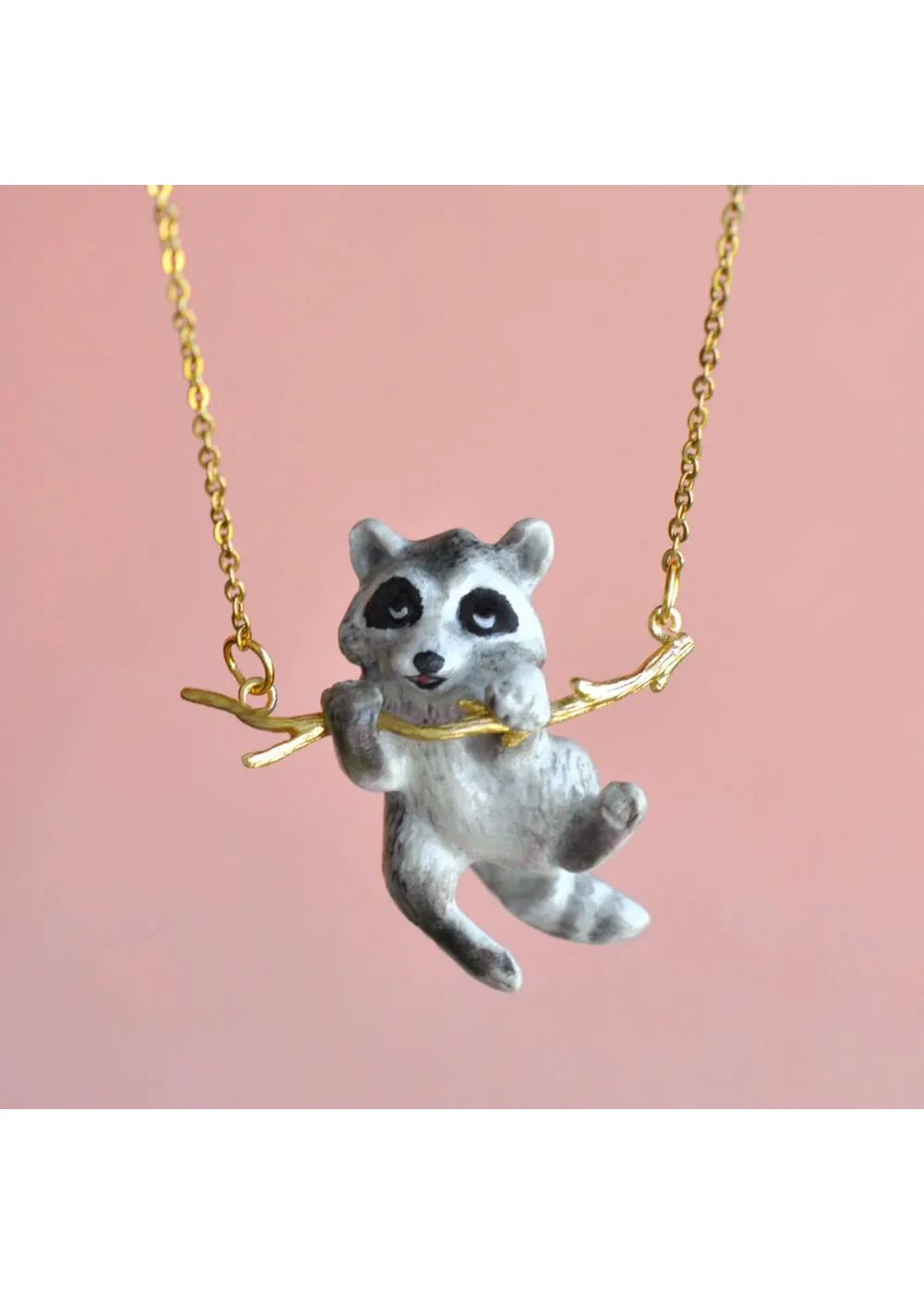 Camp Hollow Rascal Raccoon Necklace Multi