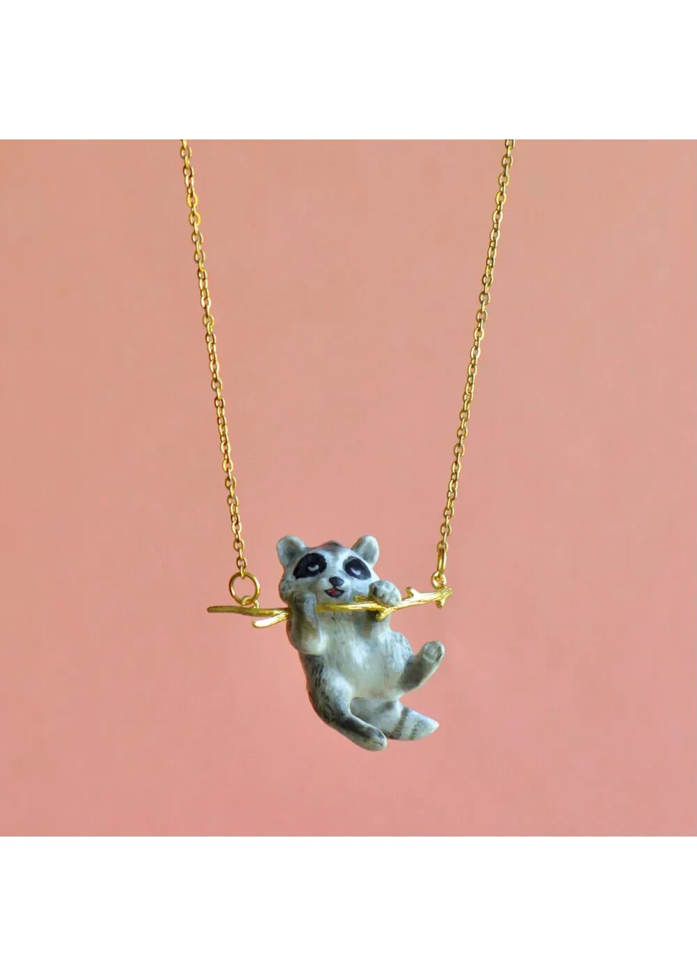 Camp Hollow Rascal Raccoon Necklace Multi