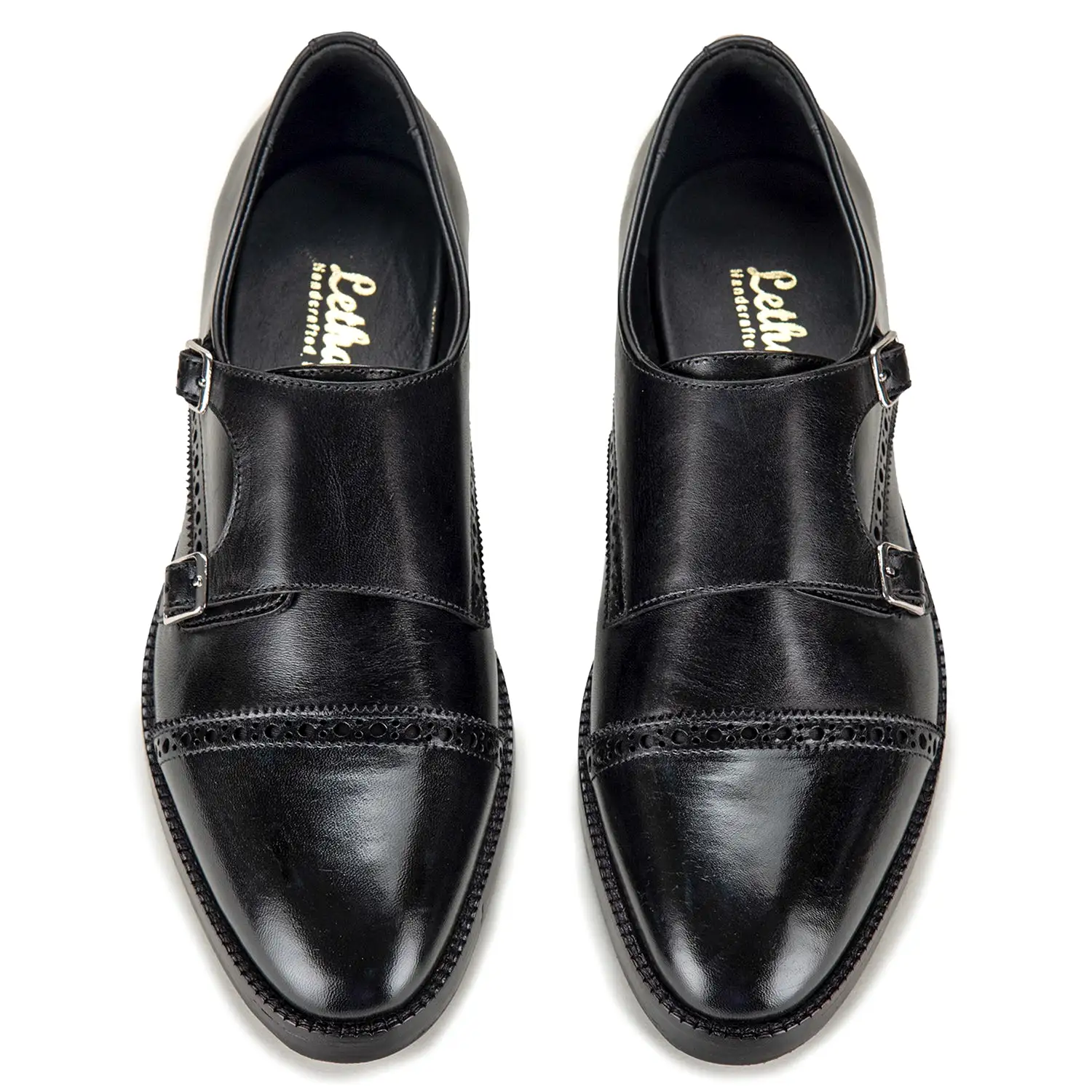 Captoe Double Monk Strap - Black