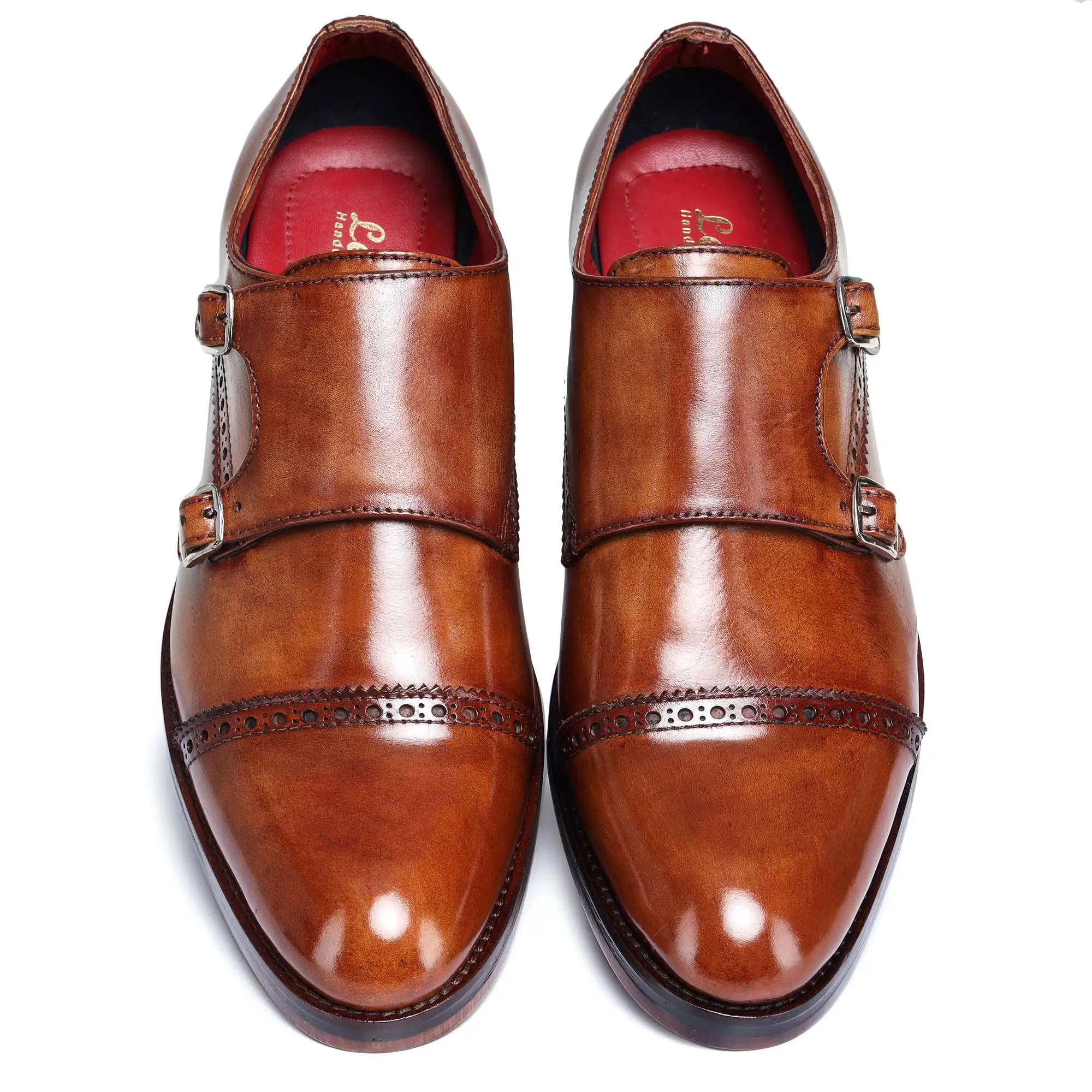 Captoe Double Monk Strap - Brown