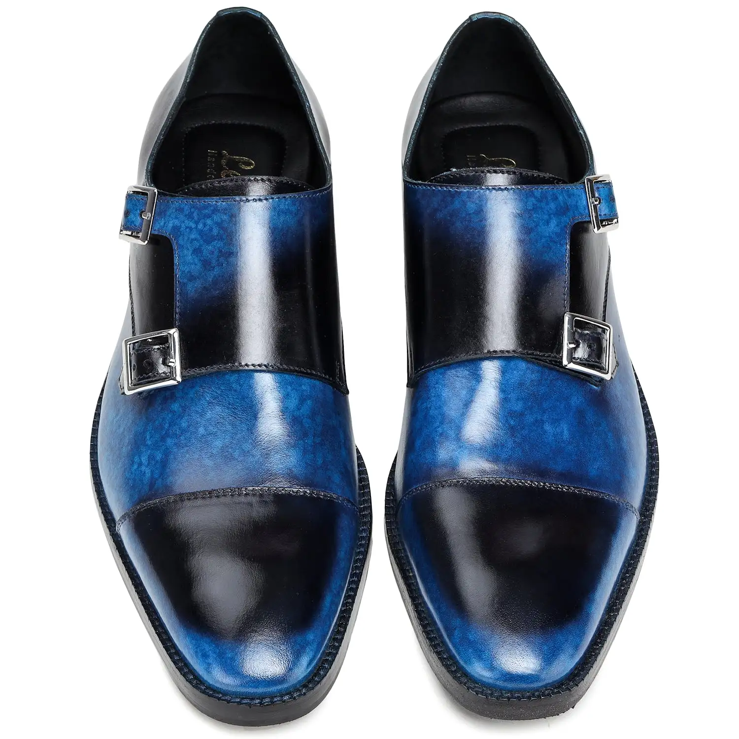 Captoe Double Monk Strap - Navy