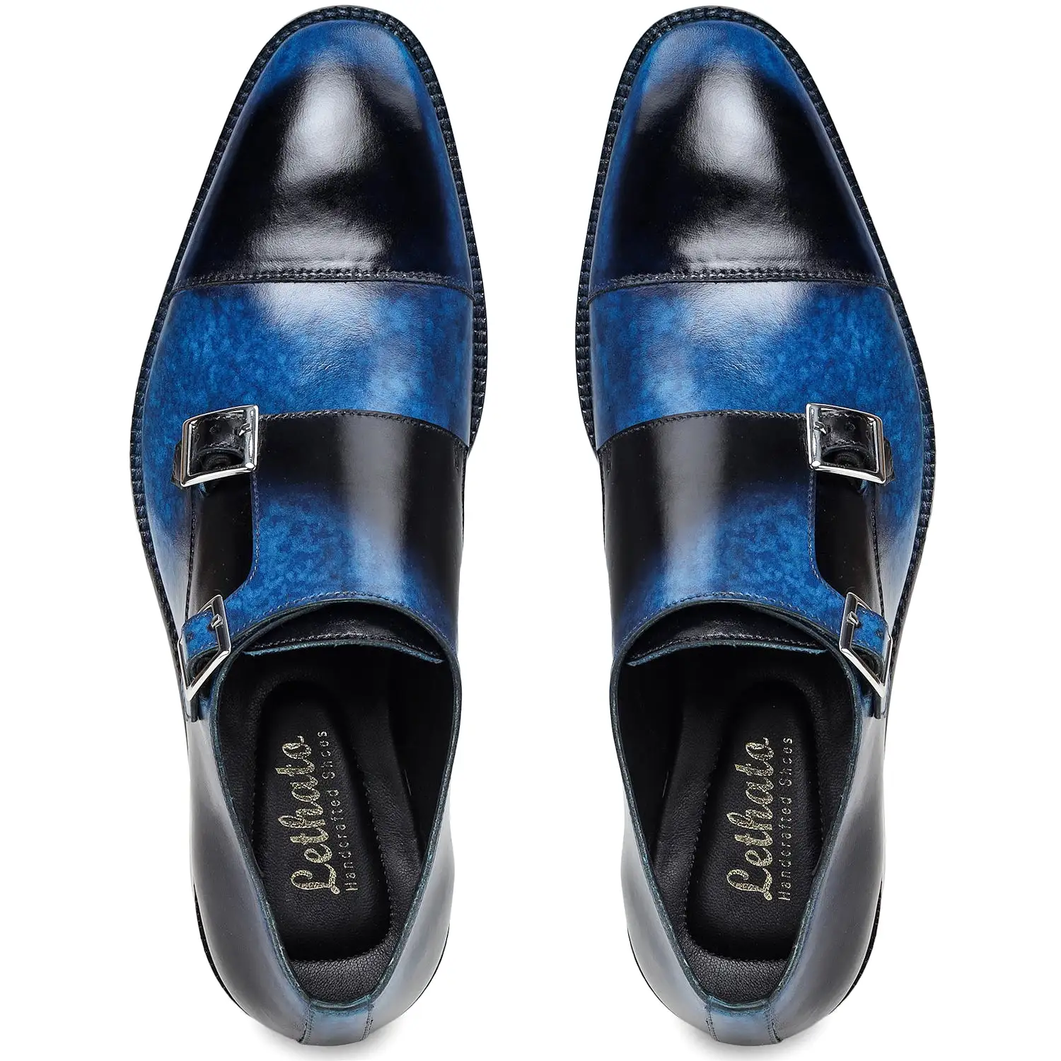 Captoe Double Monk Strap - Navy