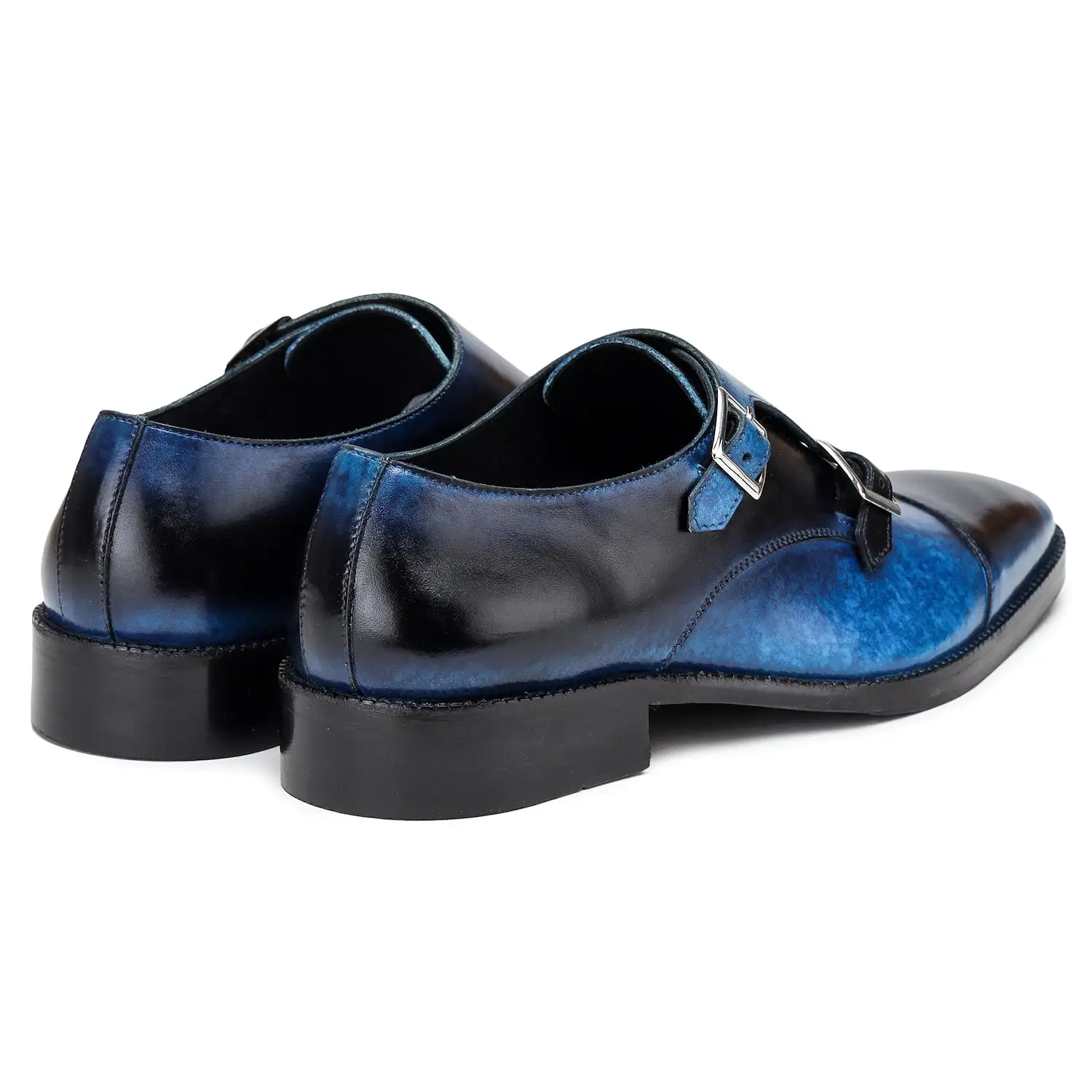 Captoe Double Monk Strap - Navy