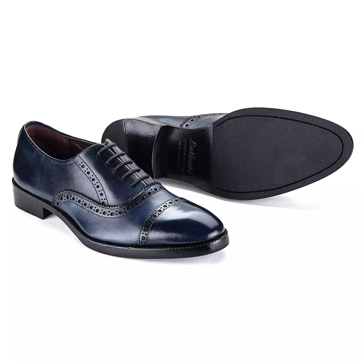 Classic Captoe Oxford - Navy Blue