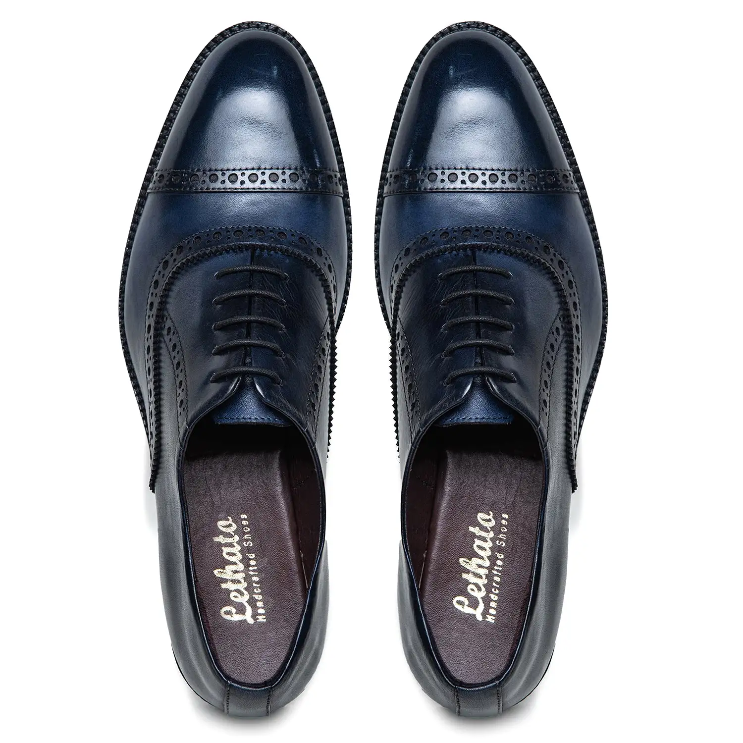 Classic Captoe Oxford - Navy Blue