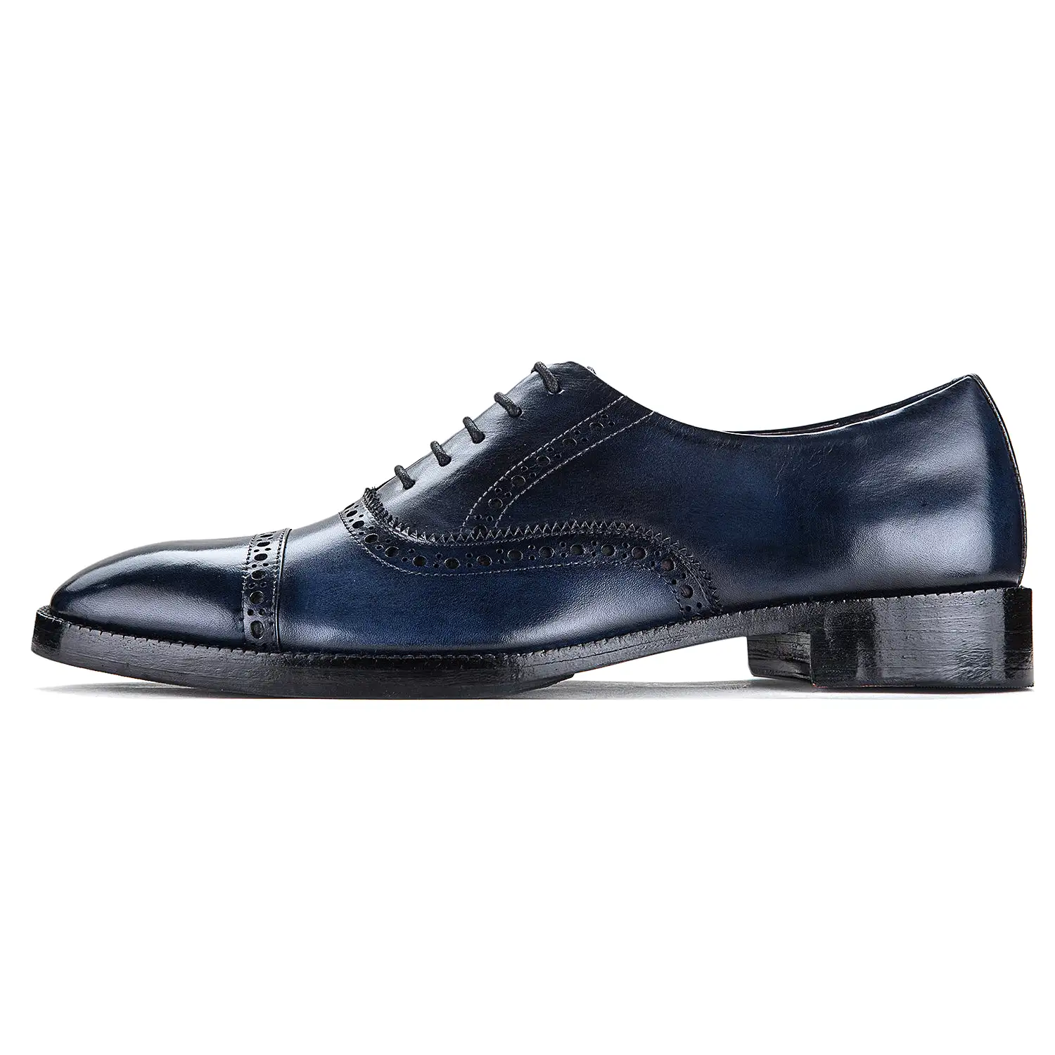 Classic Captoe Oxford - Navy Blue