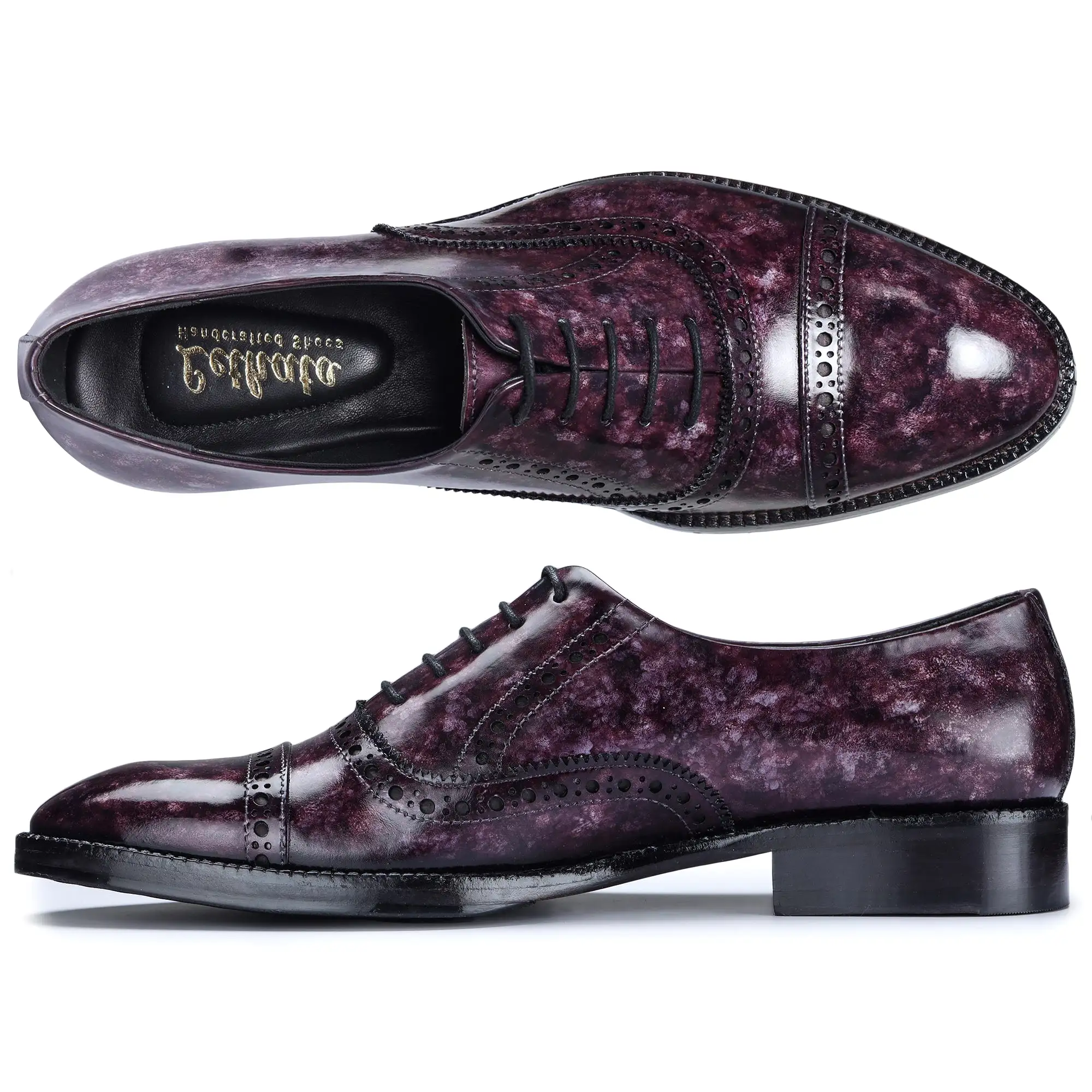 Classic Captoe Oxford - Purple