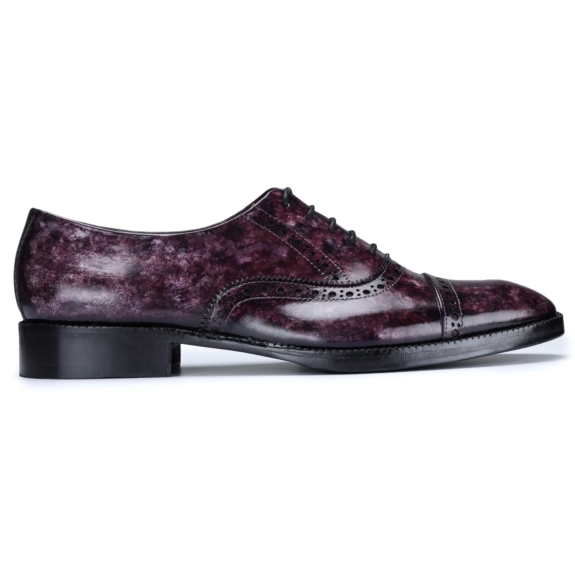 Classic Captoe Oxford - Purple