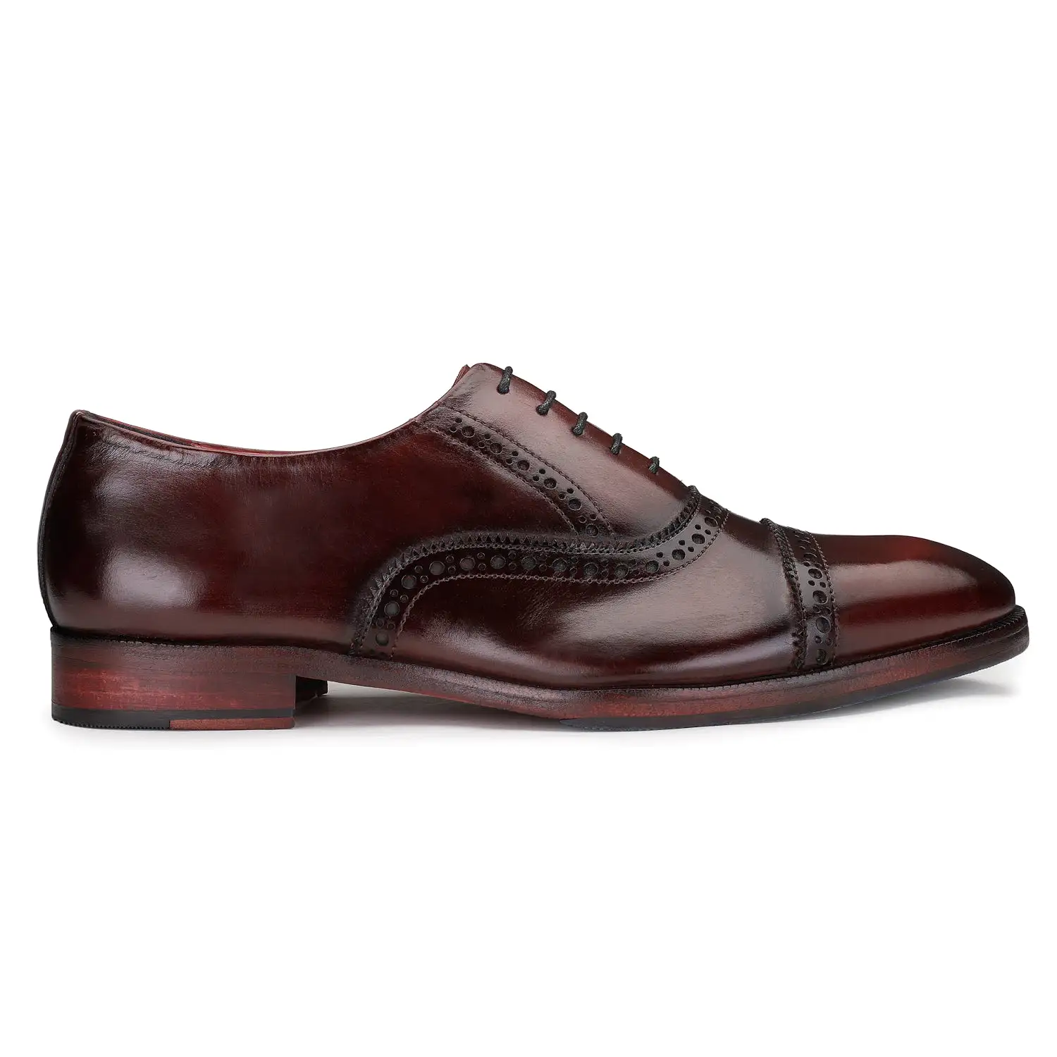 Classic Captoe Oxford - Wine Red