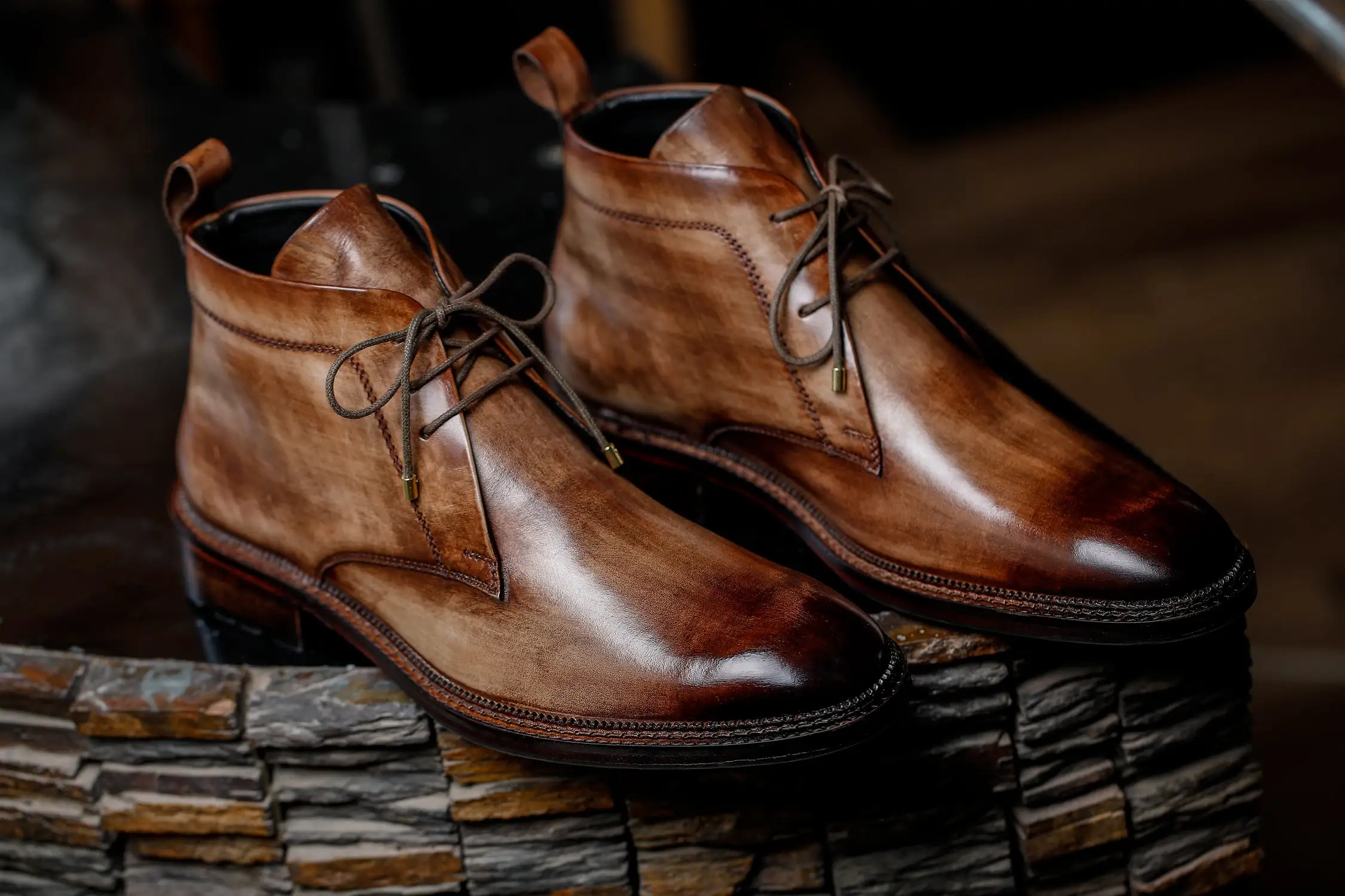 Classic Chukka Boots- Wooden