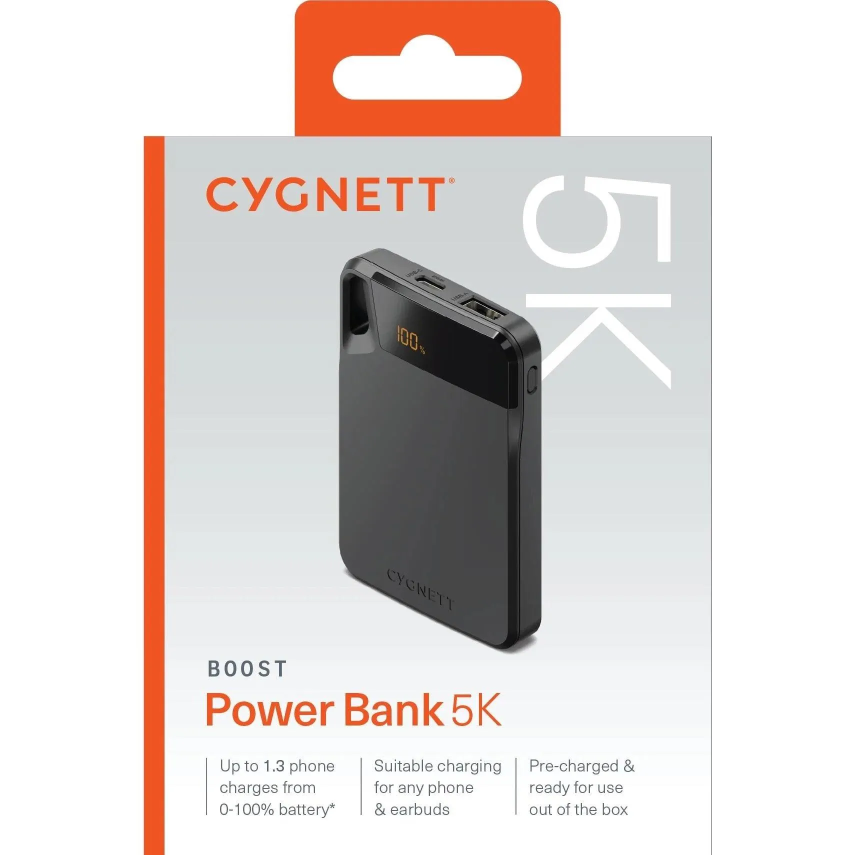 Cygnett Boost 5K Power Bank Charger 10,000mAh