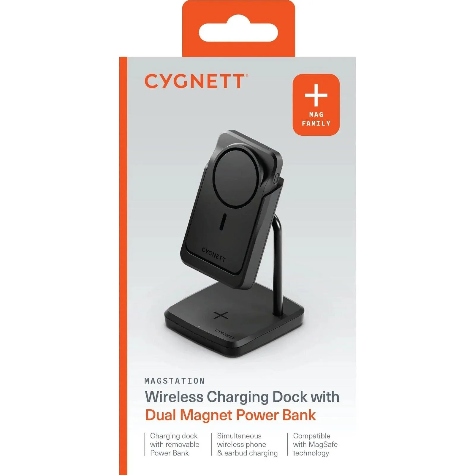 Cygnett MagStation 2-in-1 MagSafe Magnetic Power Bank Wireless Charging Dock