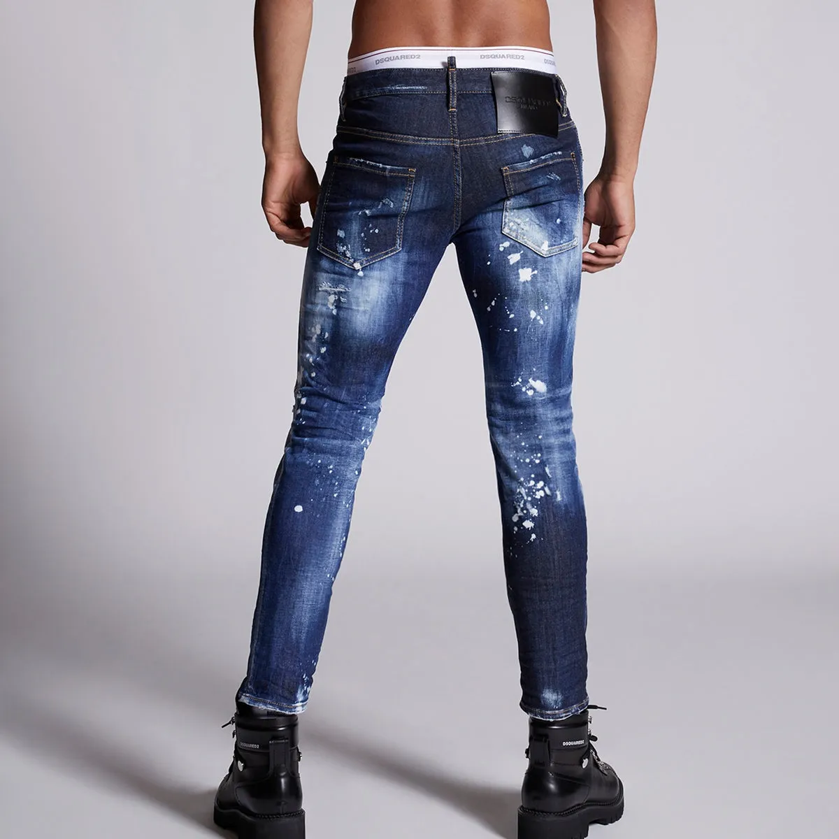 DSQUARED2 - Snowboard Wash Skater Jeans in Dark Blue