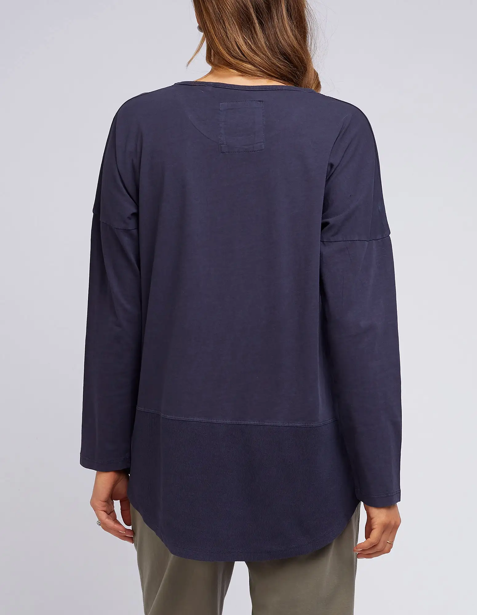 Elm Fundamental Rib L/S Tee Navy