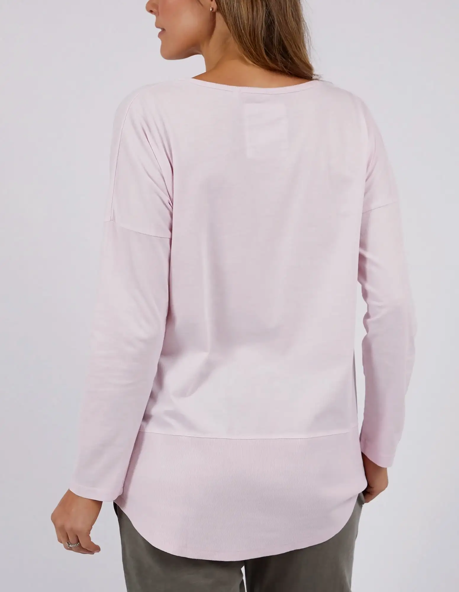 Elm Fundamental Rib L/S Tee - Powder Pink