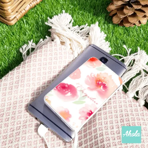 【estival floral】Portable Power Bank with built-in wire 夏日小花內置線便攜式差電器