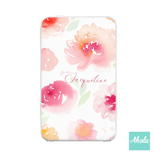 【estival floral】Portable Power Bank with built-in wire 夏日小花內置線便攜式差電器