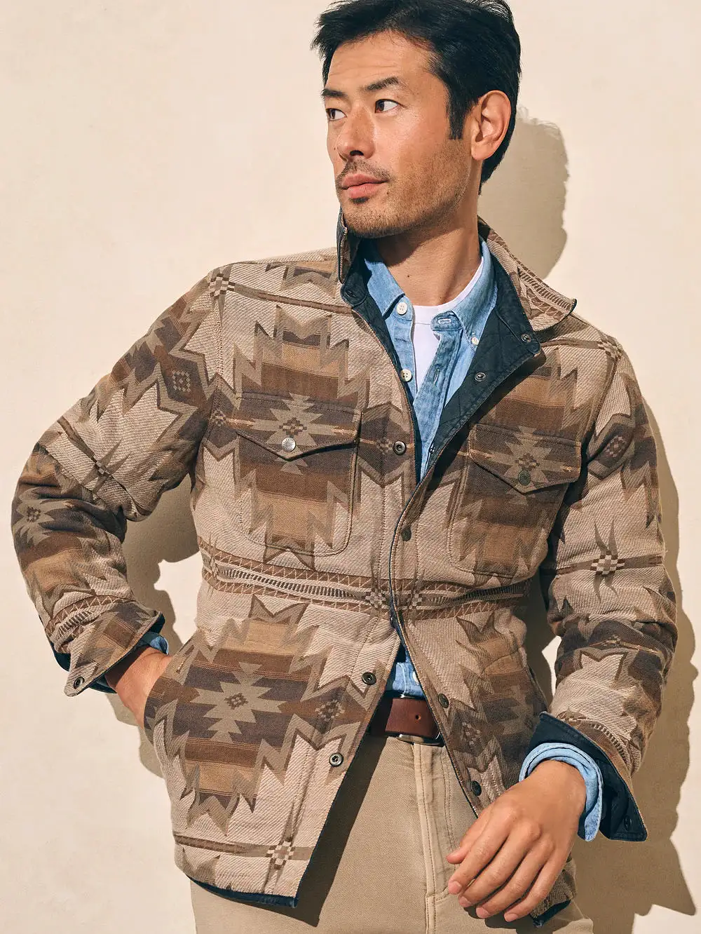 FAHERTY Doug Good Feather Reversible Bondi Jacket