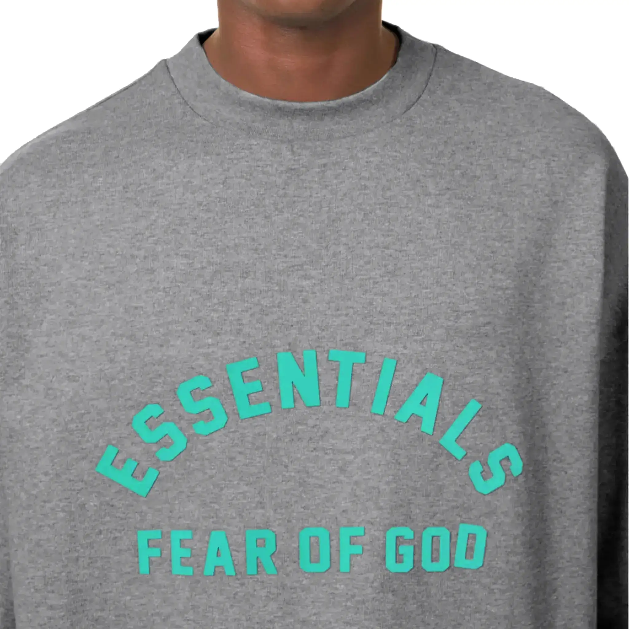 Fear Of God Essentials Heavy Jersey S/S Dark Heather Oatmeal T Shirt