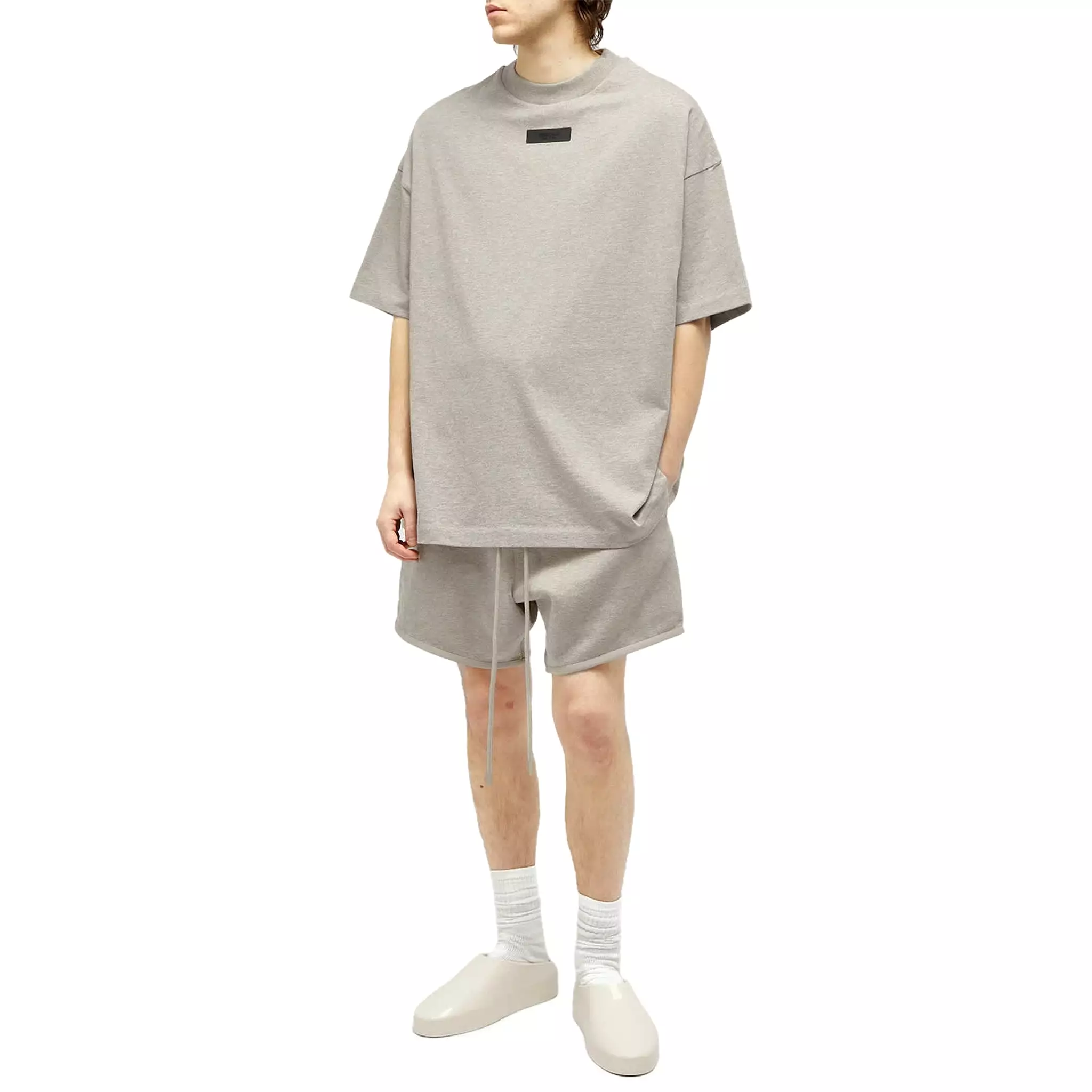 Fear of God Essentials SS Dark Heather Oatmeal T Shirt (FW23)