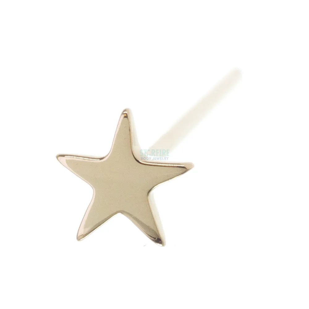 Flat Star Nostril Screw in Gold