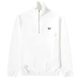 FRED PERRY Reissues Half-Zip Funnel Neck Sweatshirt Snow White