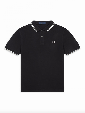 Fred Perry Twin Tipped Shirt/Black/Porcelain - SS23 CORE