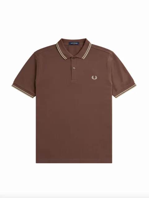 Fred Perry Twin Tipped Shirt/Carrington Brick U85 - New SS24