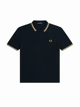 Fred Perry Twin Tipped Shirt/Navy/Ecru/Gold - New SS23