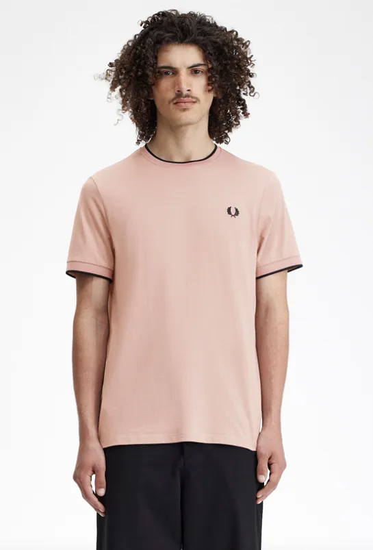 Fred Perry Twin Tipped T-Shirt/Dark Pink - New SS24