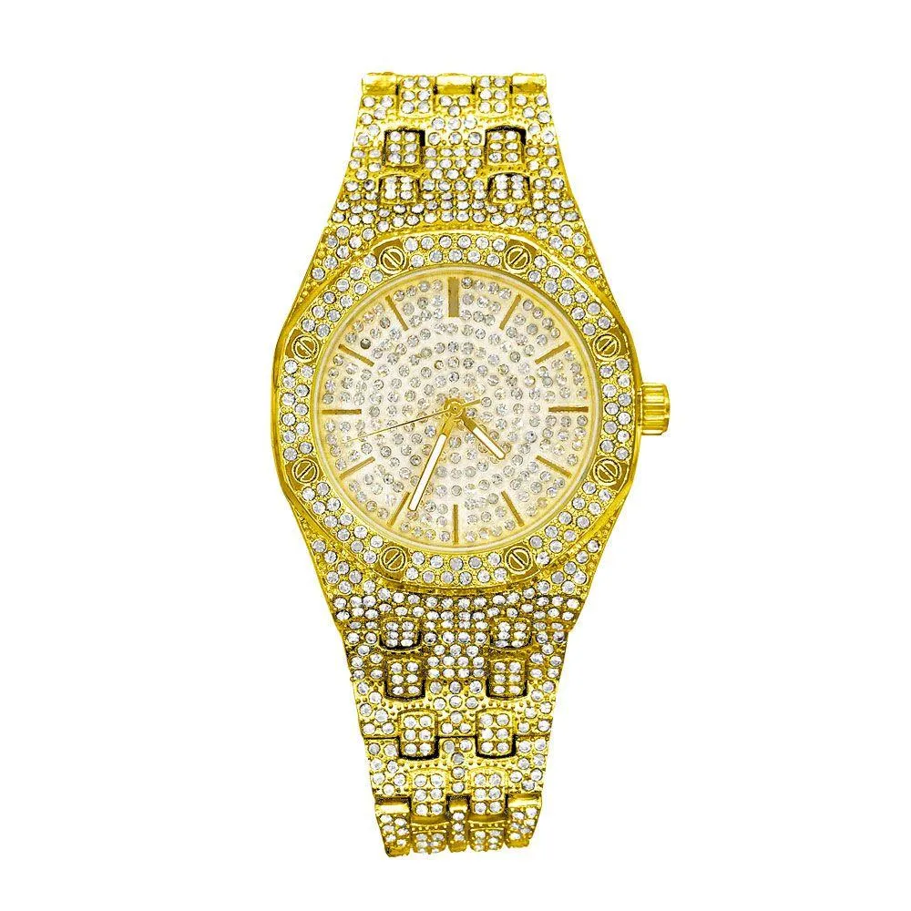 Full Ice Sport Iced Out Bling Hip Hop Watch