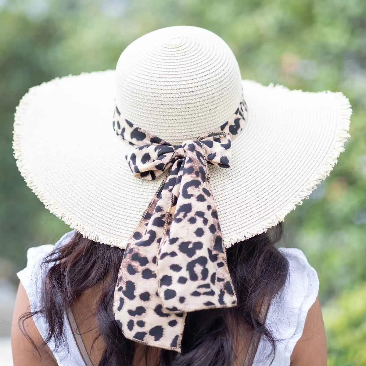 Hampton Sun Hat with Leopard Band