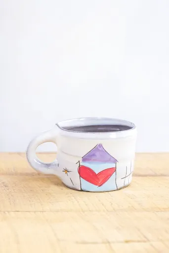 Home Sweet Home Hand Painted Ceramic Mini Mug