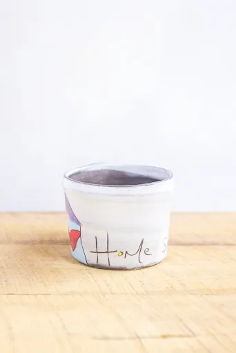 Home Sweet Home Hand Painted Ceramic Mini Mug