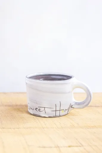 Home Sweet Home Hand Painted Ceramic Mini Mug