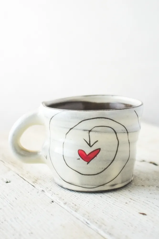 I Choose Love Mug Hand Painted Ceramic