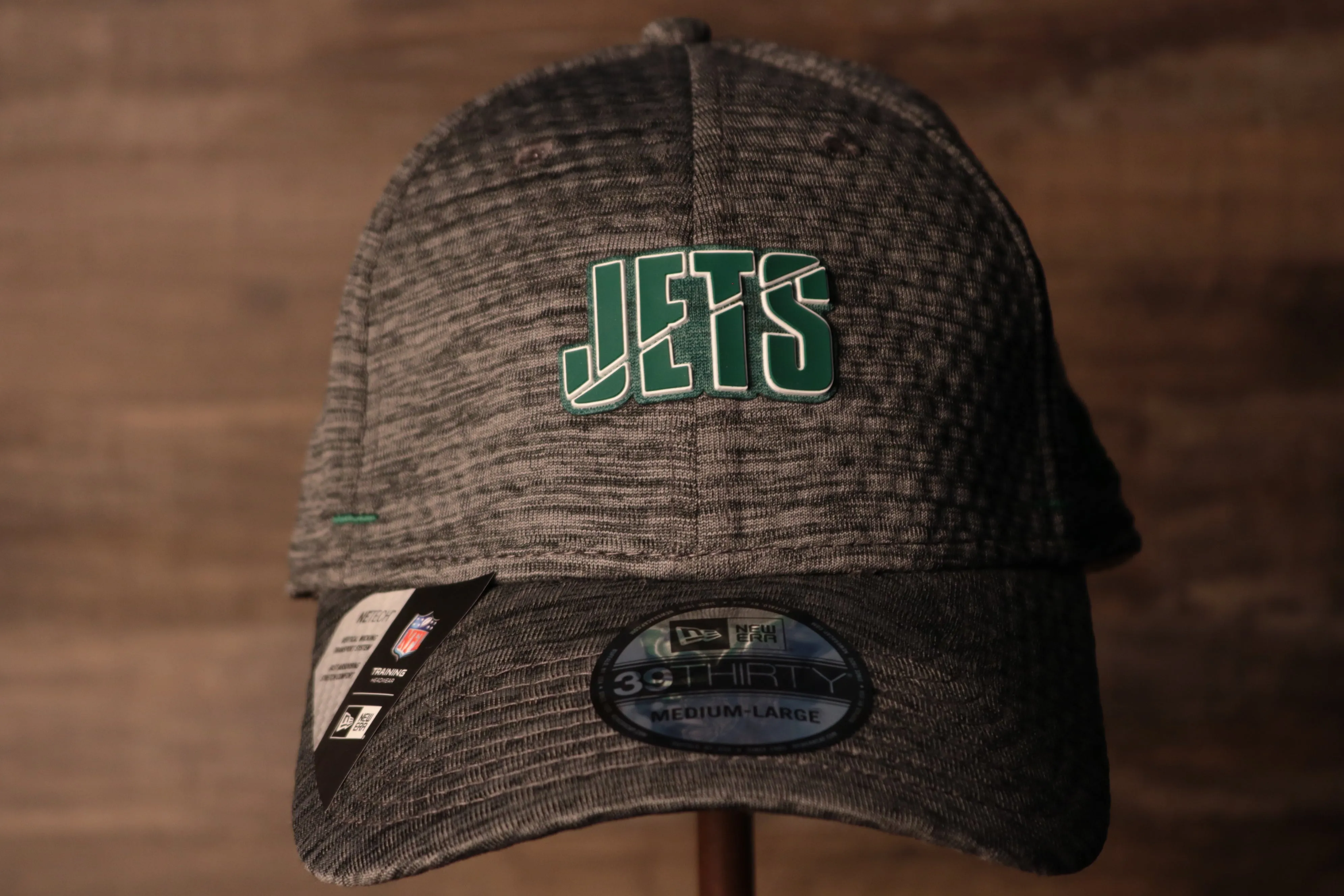 Jets 2020 Training Camp Flexfit | New York Jets 2020 On-Field Grey Training Camp Stretch Fit