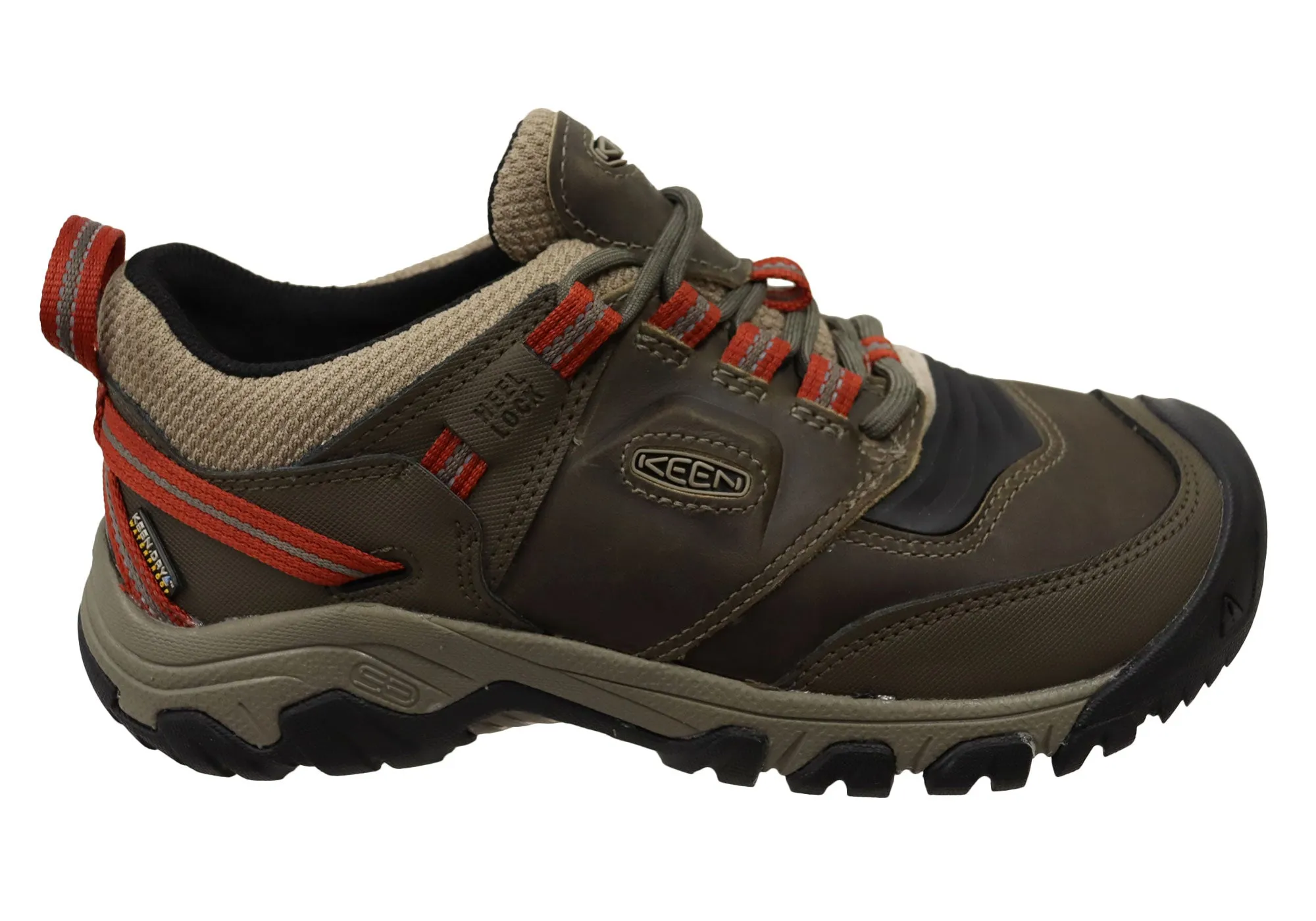 Keen Mens Ridge Flex Waterproof Comfortable Leather Hiking Shoes